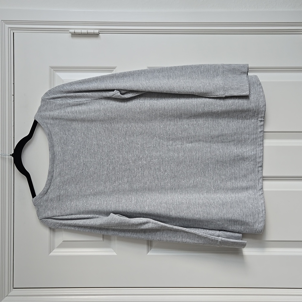 Talbots Gray Long Sleeve With Button Details - image 8